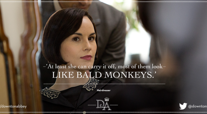 At least she can carry it off, most of them look like bald monkeys - Hairdresser about Mary (DA S5 E6)